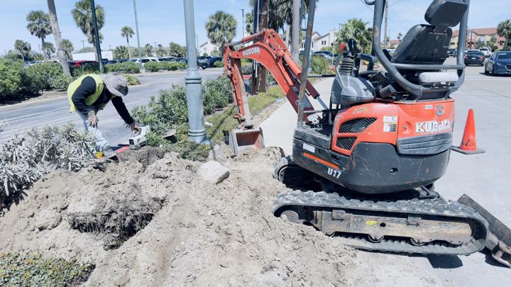 Underground conduit trenching for site fiber
