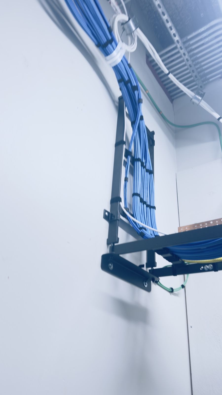 Bundled Cat6 on ladder rack
