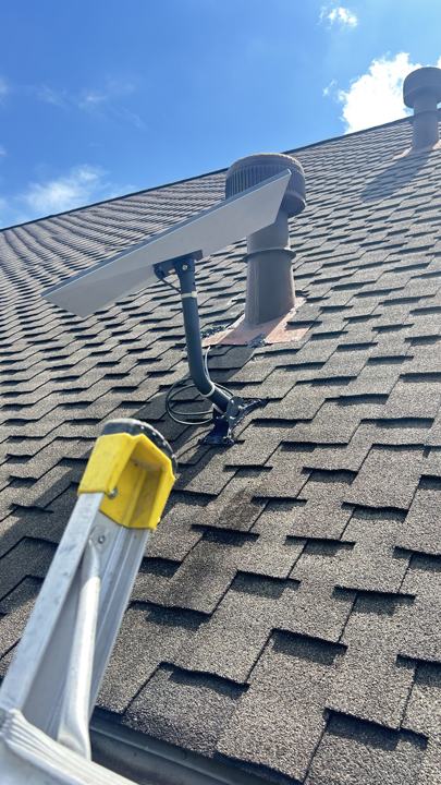 Starlink satellite internet install, roof mount
