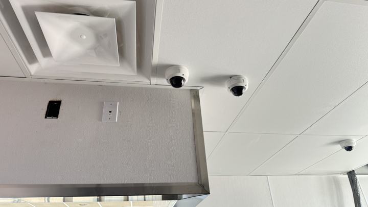 Dome security cameras, ceiling mount