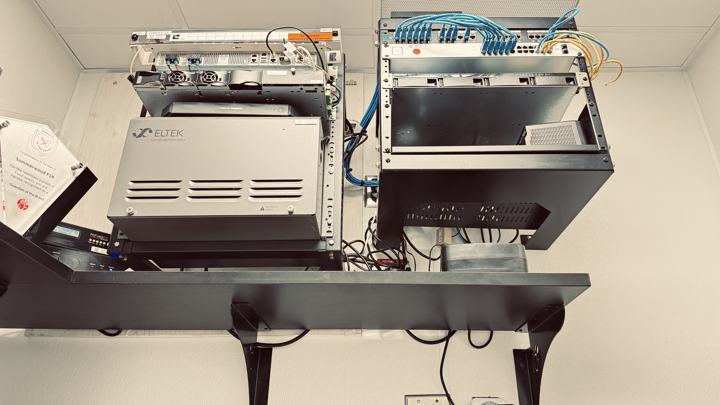 Wall-mounted network and power equipment